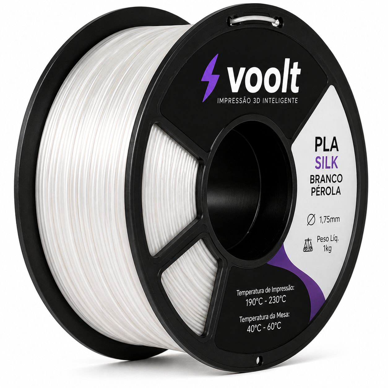 Voolt - PLA - Silk  -  Branco Perola