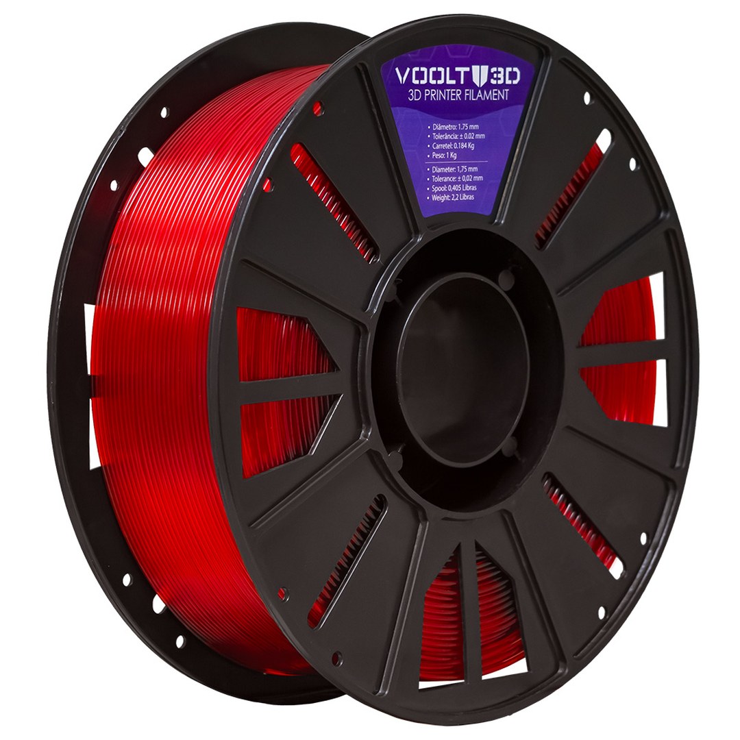 Voolt - PETG HF - Vermelho Translúcido