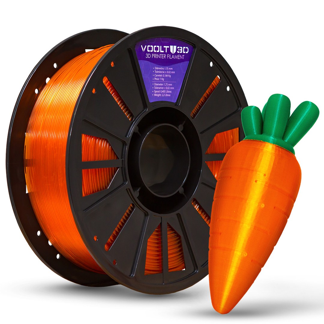 Voolt - PETG HF - Laranja Translúcido