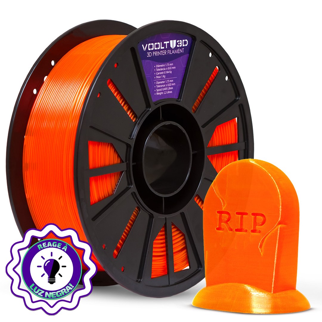 Voolt - PETG HF - Laranja Neon Translúcido