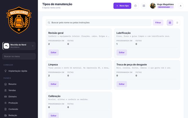 Tipos de manutenção